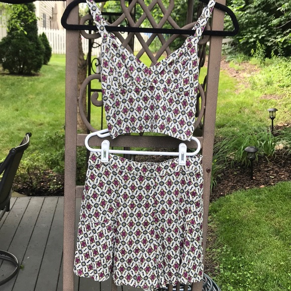 two piece patterned set (tank/skirt duo) - Picture 1 of 3